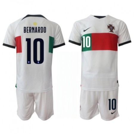 Camisetas Portugal Bernardo Silva 10 Segunda Copa Mundial 2022 - Niño (+ Pantalones)